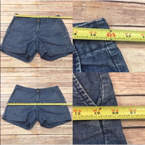 SOLD 6 Banana Republic Chambray Pocket Flap Shorts - Picture 3 of 8